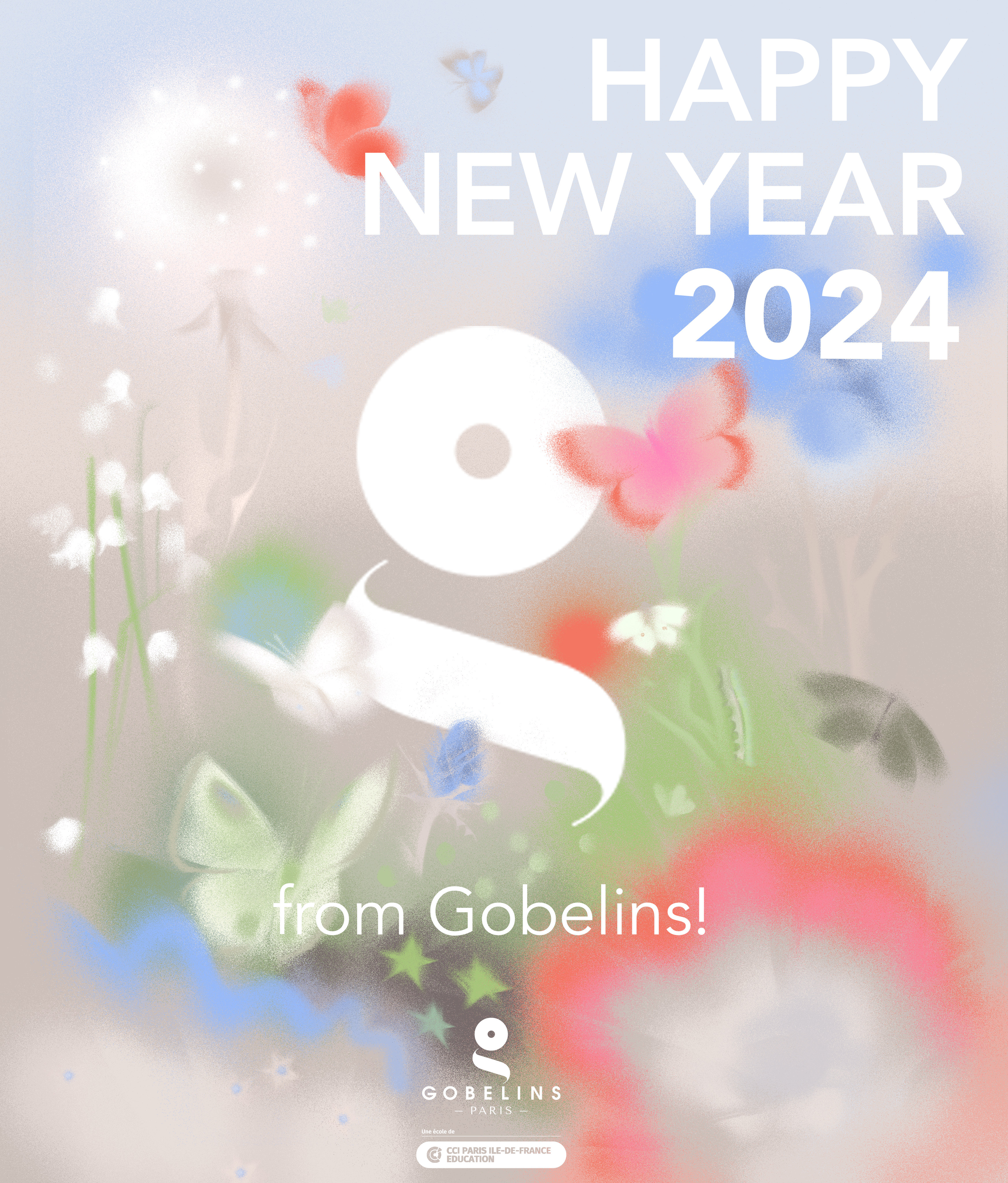 Carte de vœux GOBELINS Paris 2024